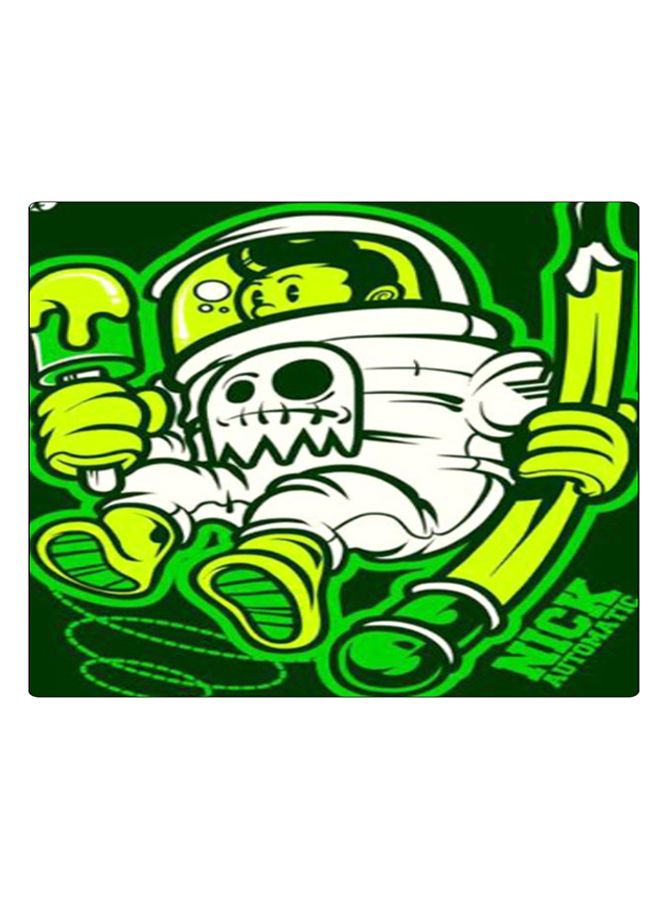 BP Printed Anti-Slip Gaming Mouse Pad Green/White - Image 1