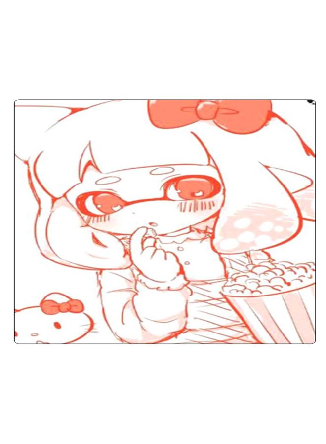 BP Printed Anti-Slip Gaming Mouse Pad Pink/White - Image 1