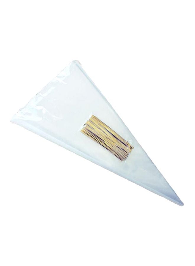 100-Piece Disposable Gift Bag Set Transparent - Image 1