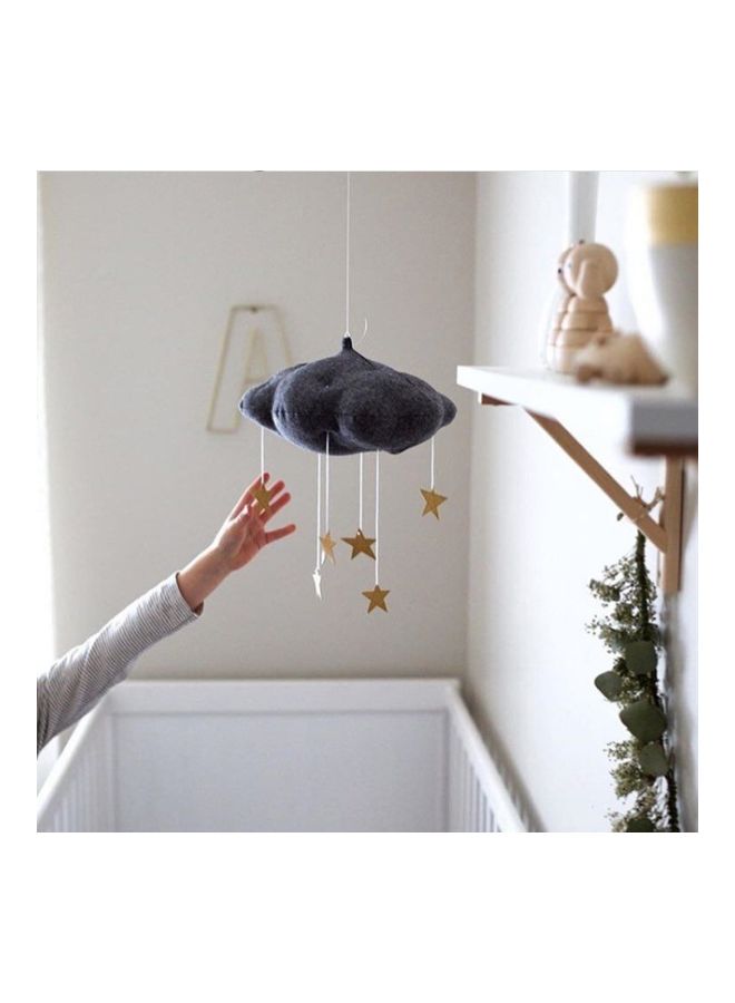 Cloud Star Cloth Bedside Hanging Layout Props Blue/Brown 30x29cm  - Image 2