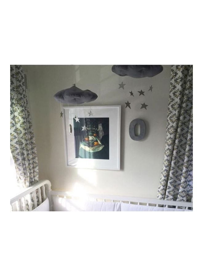 Cloud Star Cloth Bedside Hanging Layout Props Blue/Brown 30x29cm  - Image 1