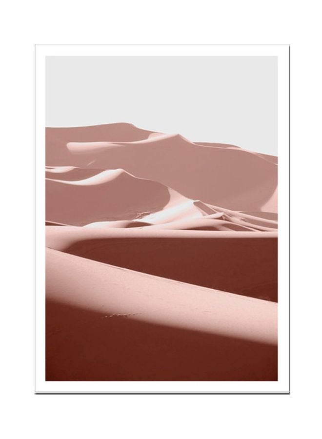 Decorative Sand Modern Wall Art Painting Pink/White 40x50centimeter