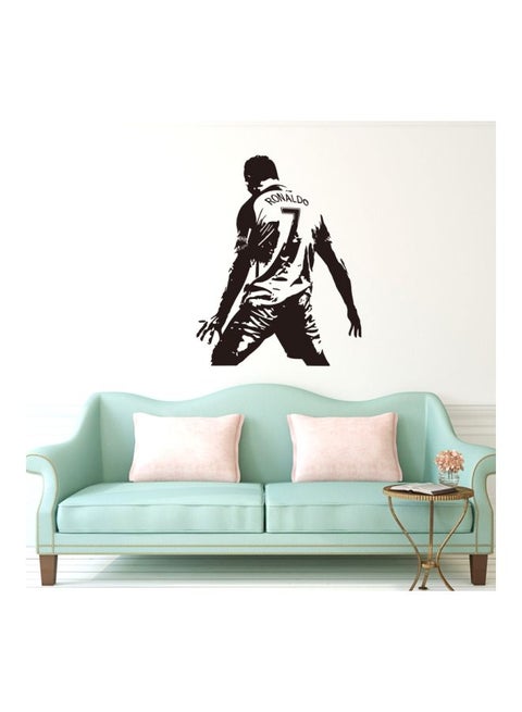 Ronaldo Silhouette Wall Sticker Black 45x58cm