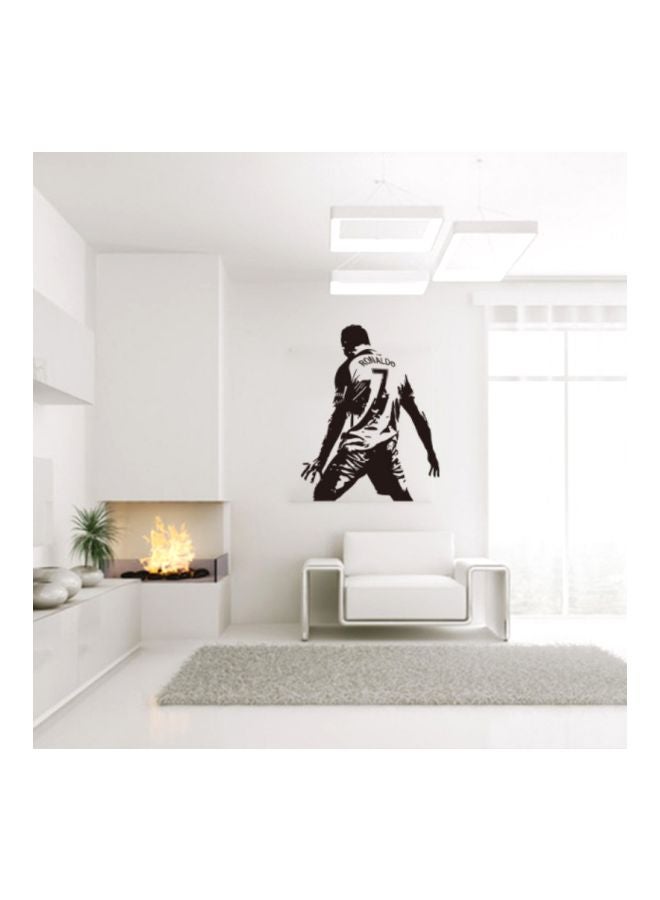 Ronaldo Silhouette Wall Sticker Black 45x58cm  - Image 2