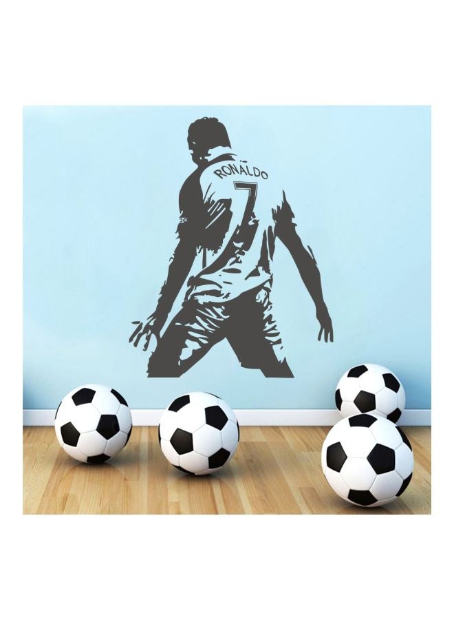 Ronaldo Silhouette Wall Sticker Black 45x58cm  - Image 3