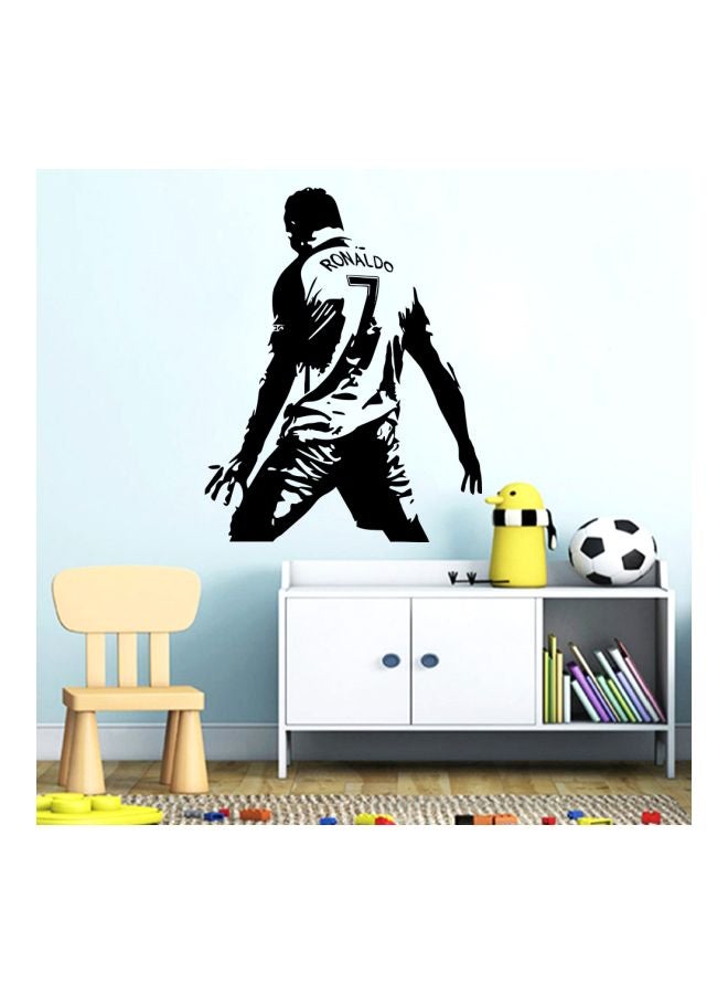 Ronaldo Silhouette Wall Sticker Black 45x58cm  - Image 4