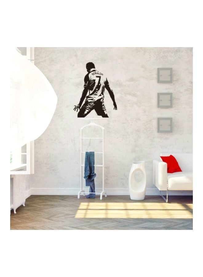 Ronaldo Silhouette Wall Sticker Black 45x58cm