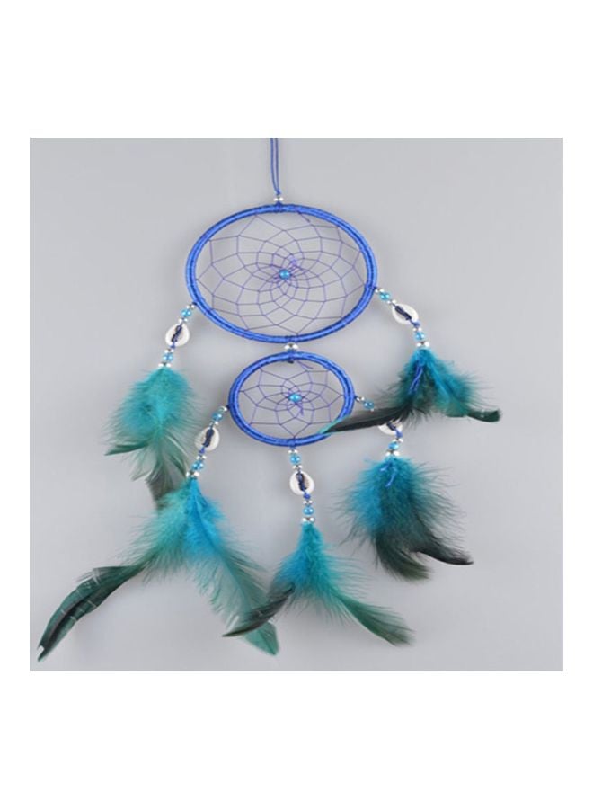 Hand-Woven Craft Dream Catcher Blue/White 50cm  - Image 1