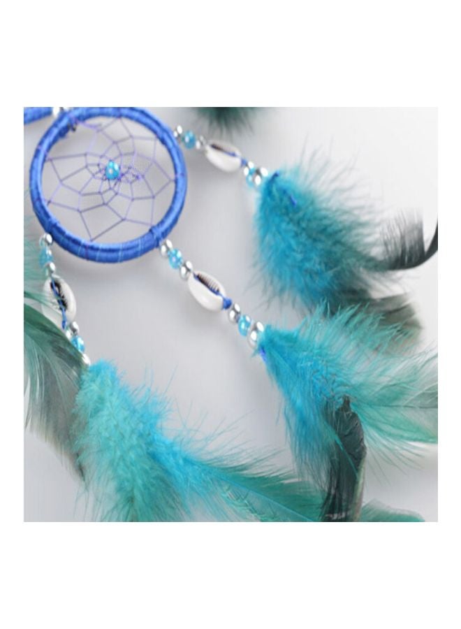 Hand-Woven Craft Dream Catcher Blue/White 50cm  - Image 2