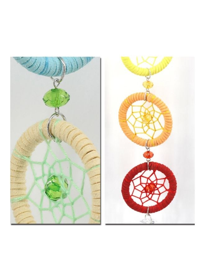 Hand-Woven Ring Series Dream Catcher Yellow/Blue/Red 53cm - Image 3