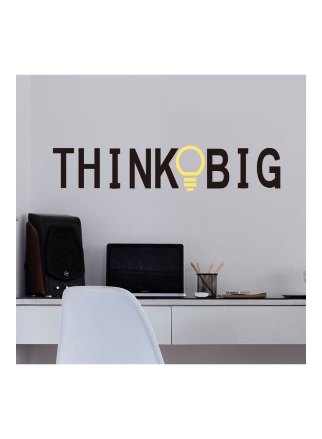 Think Big Themed Wall Sticker Black/Yellow 58x12cm - Image 1