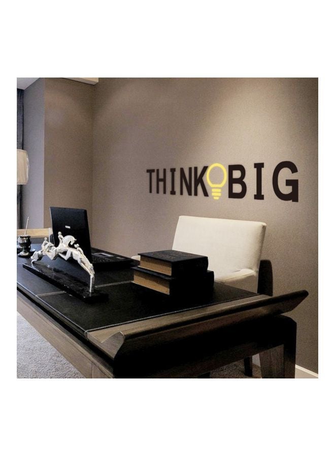 Think Big Themed Wall Sticker Black/Yellow 58x12cm - Image 2