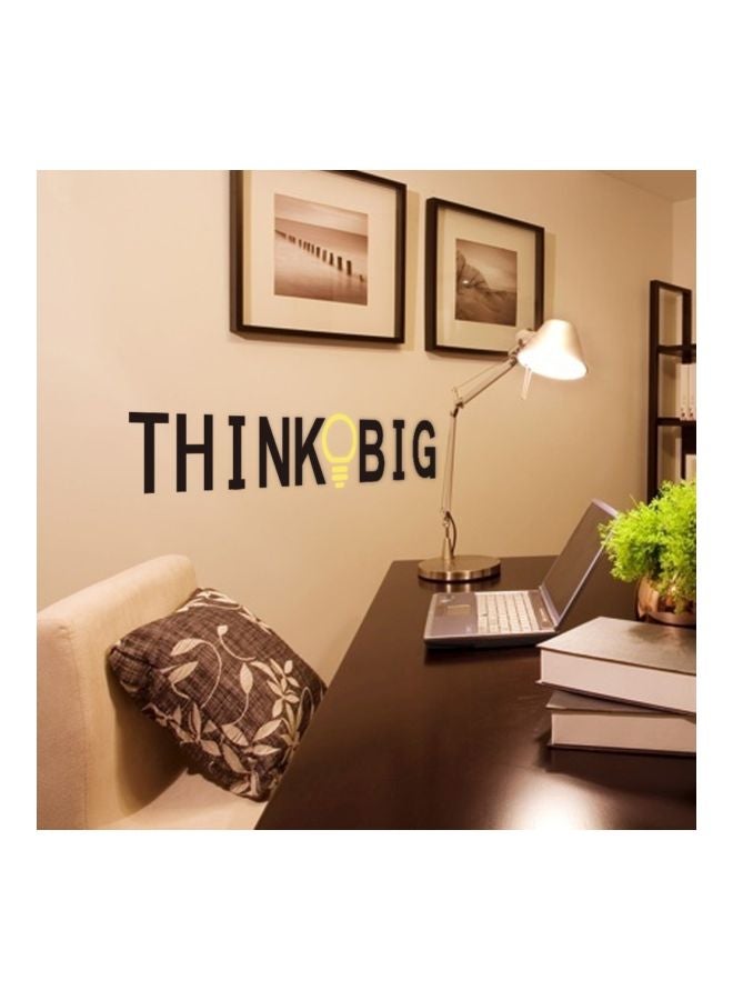 Think Big Themed Wall Sticker Black/Yellow 58x12cm - Image 3