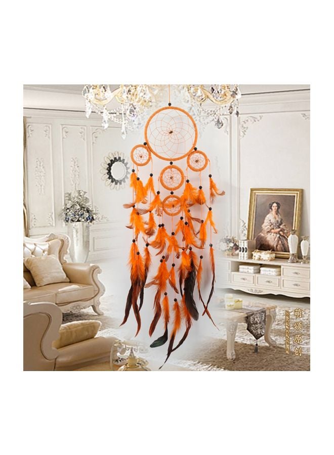 Creative Handicrafts Single Ring Dream Catcher Orange 24x5x17cm - Image 1