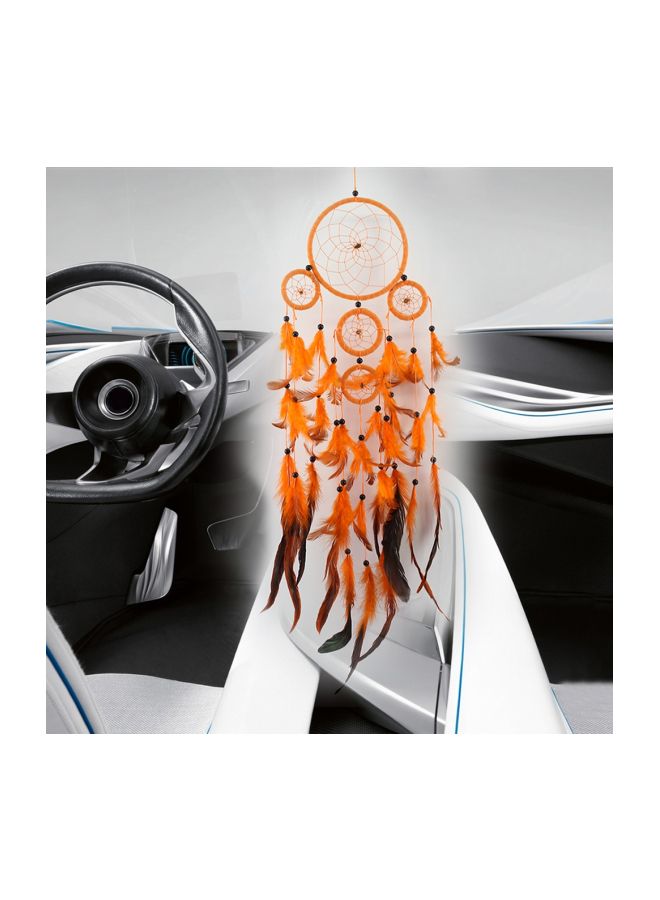 Creative Handicrafts Single Ring Dream Catcher Orange 24x5x17cm - Image 2