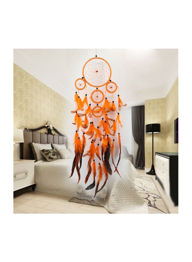 Creative Handicrafts Single Ring Dream Catcher Orange 24x5x17cm - Image 3