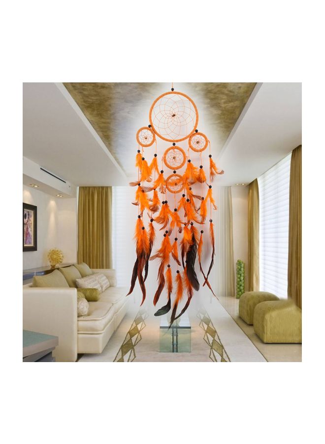 Creative Handicrafts Single Ring Dream Catcher Orange 24x5x17cm - Image 4