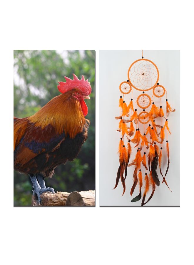 Creative Handicrafts Single Ring Dream Catcher Orange 24x5x17cm - Image 5