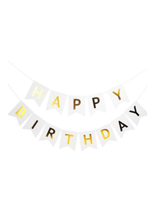 ماركة غير محددة - طقم بالونات وشريط بعبارة "Happy Birthday" مكوّن من 19 قطعة طراز YY9659705" - Image 1