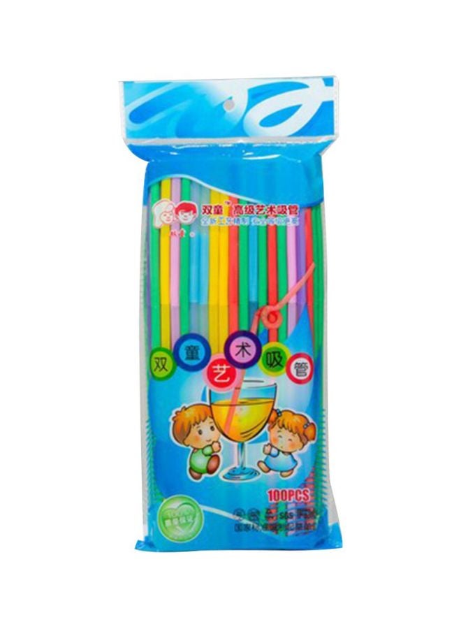 100-Piece Party Disposable Drinking Straw Set - Image 1