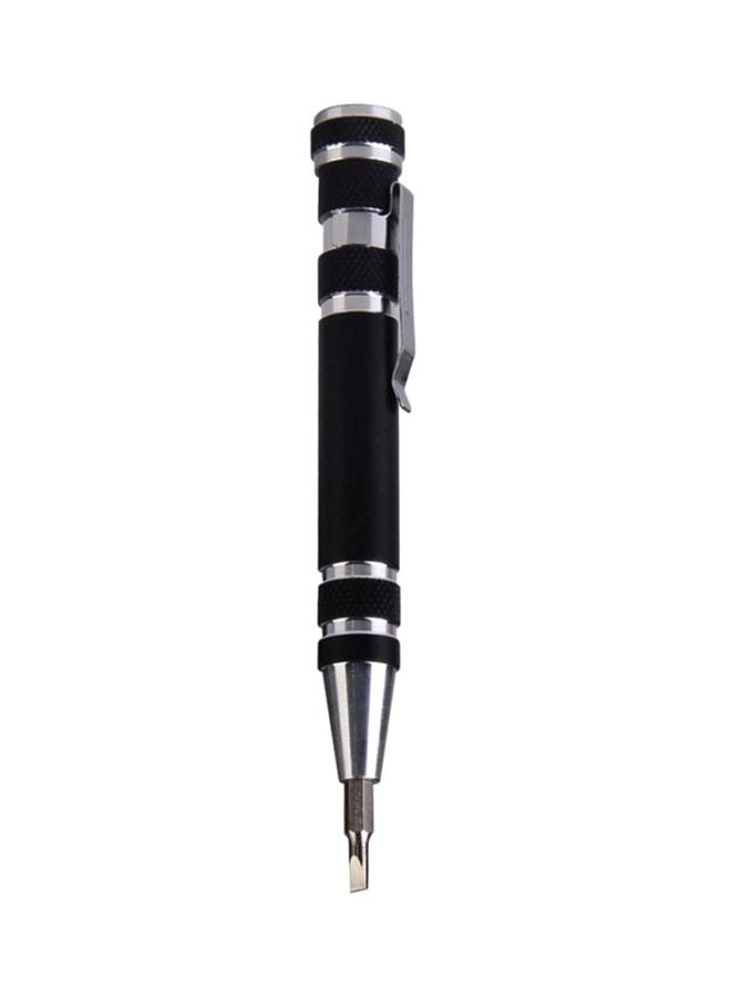 Multifunctional Screwdriver With Replaceable Heads Black/Silver  - Image 2