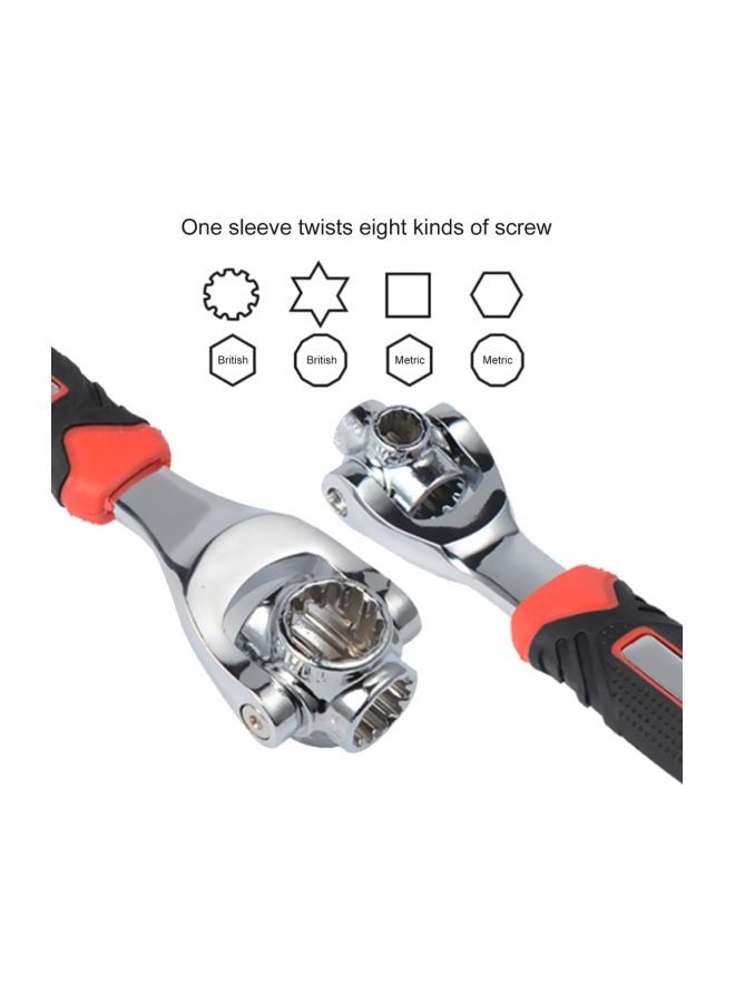48-In-1 Socket Wrench Silver/Black/Orange 250mm - Image 3