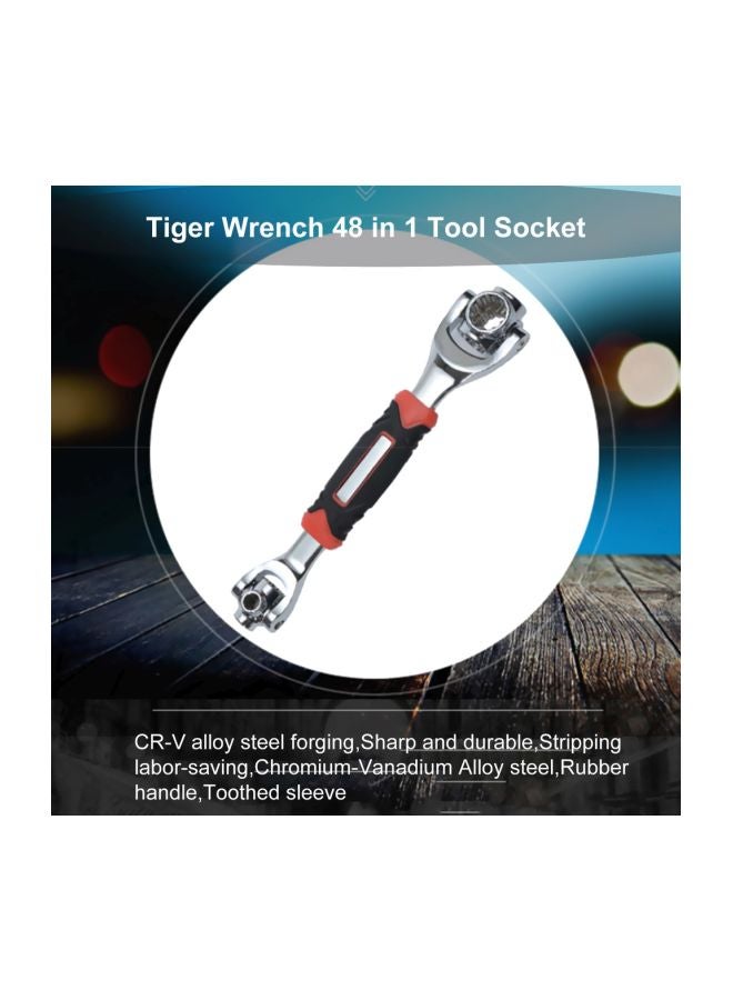 48-In-1 Socket Wrench Silver/Black/Orange 250mm - Image 4