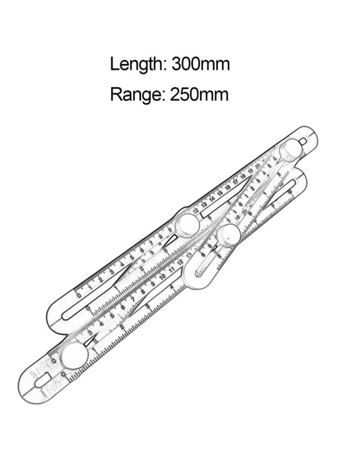 Generic - Four-Sided Folding Ruler Blue 300mm - Image 1