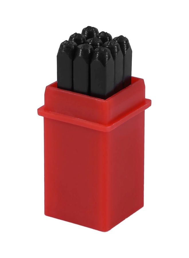 Generic 10-Piece Number Stamp Punch Set Black  - Image 1