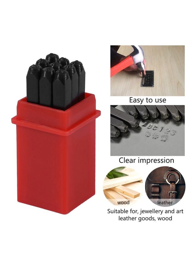 Generic 10-Piece Number Stamp Punch Set Black  - Image 5