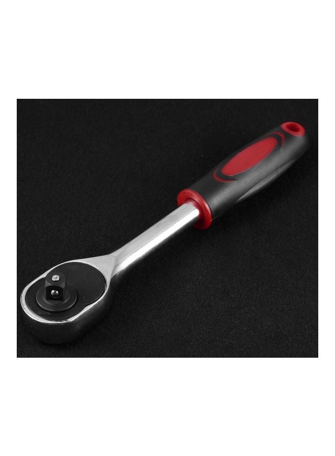 24 Teeth Torque Ratchet Wrench Silver/Red 15x2x4cm  - Image 3
