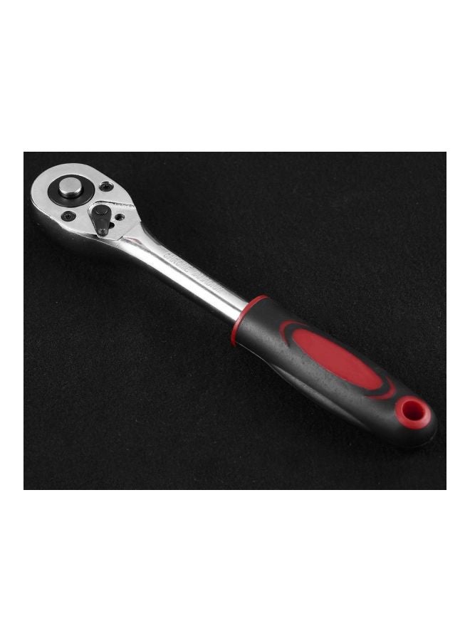 24 Teeth Torque Ratchet Wrench Silver/Red 15x2x4cm  - Image 5