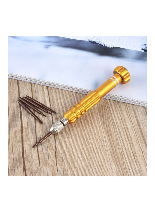 5-In-1 Pentalobe Screwdriver Set Gold 20x120mm - Image 2