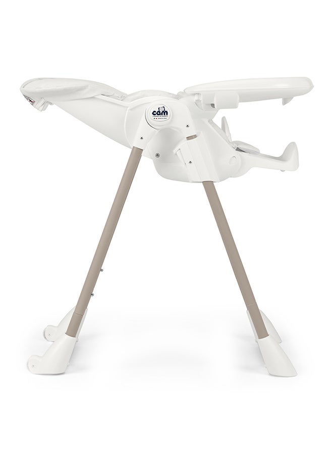cam Pappananna Foldable High Chair - White/Grey  - Image 2
