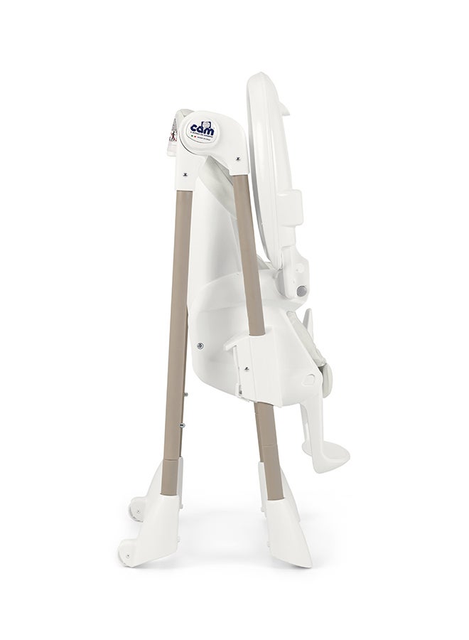 cam Pappananna Foldable High Chair - White/Grey  - Image 3