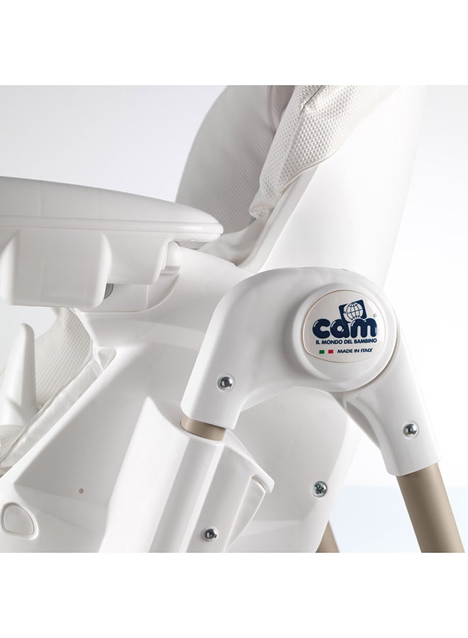 cam Pappananna Foldable High Chair - White/Grey  - Image 5
