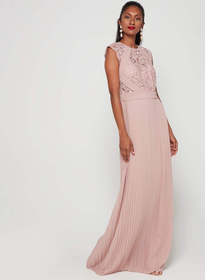 tfnc LONDON - Naja Lace Embroidered Detail Dress Mauve - Image 1