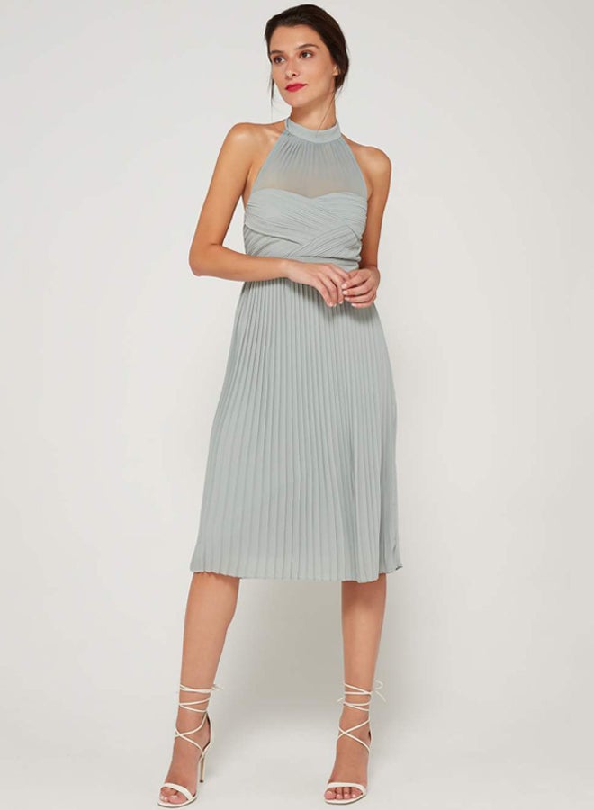 tfnc LONDON - Samantha Pleated Dress Green - Image 1