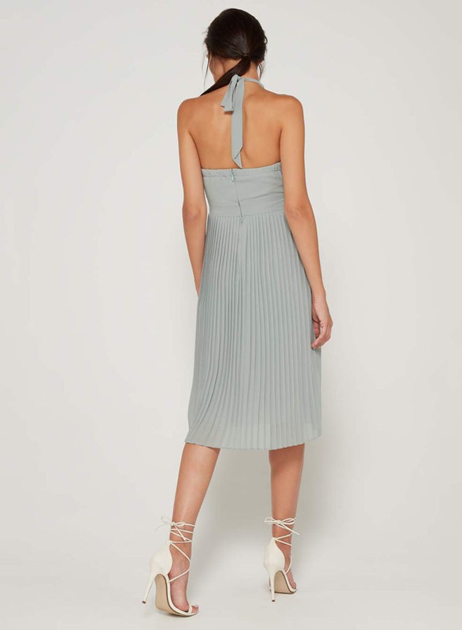 tfnc LONDON - Samantha Pleated Dress Green - Image 1