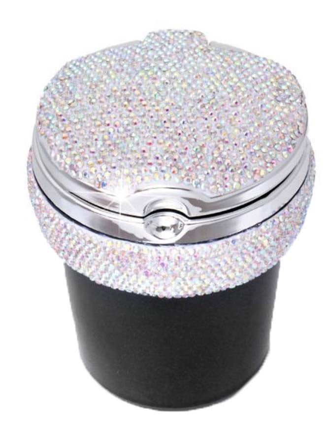 Portable Rhinestone Car Round Ash Tray - Image 1