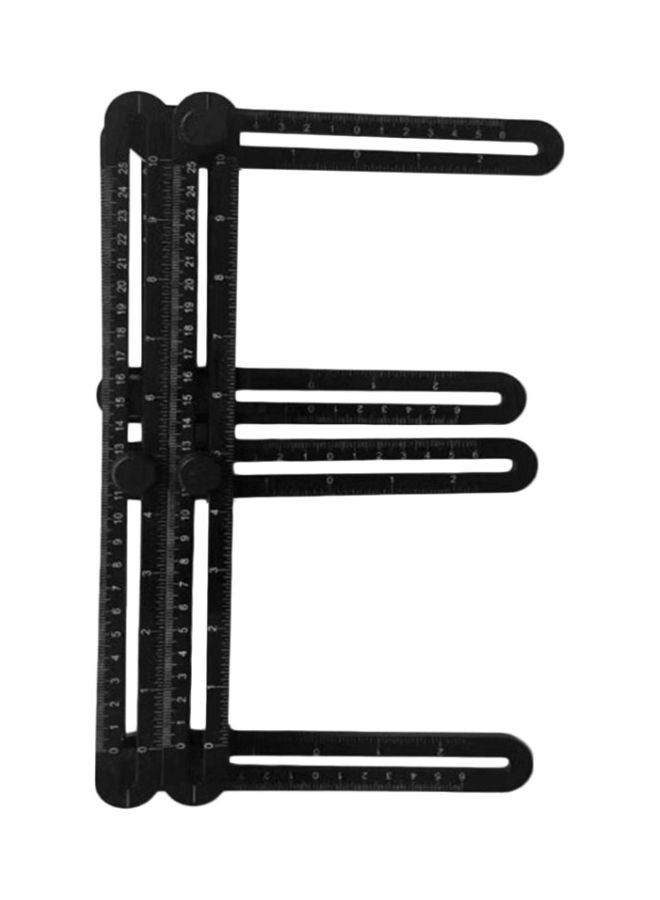 Multifunction Four-Sided Measuring Ruler Black 30x25cm  - Image 2