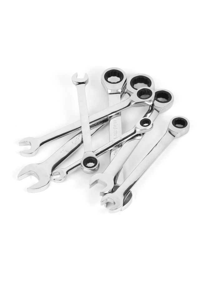 7-Piece Double-ended Torque Ratchet Wrench Set Silver - Image 3