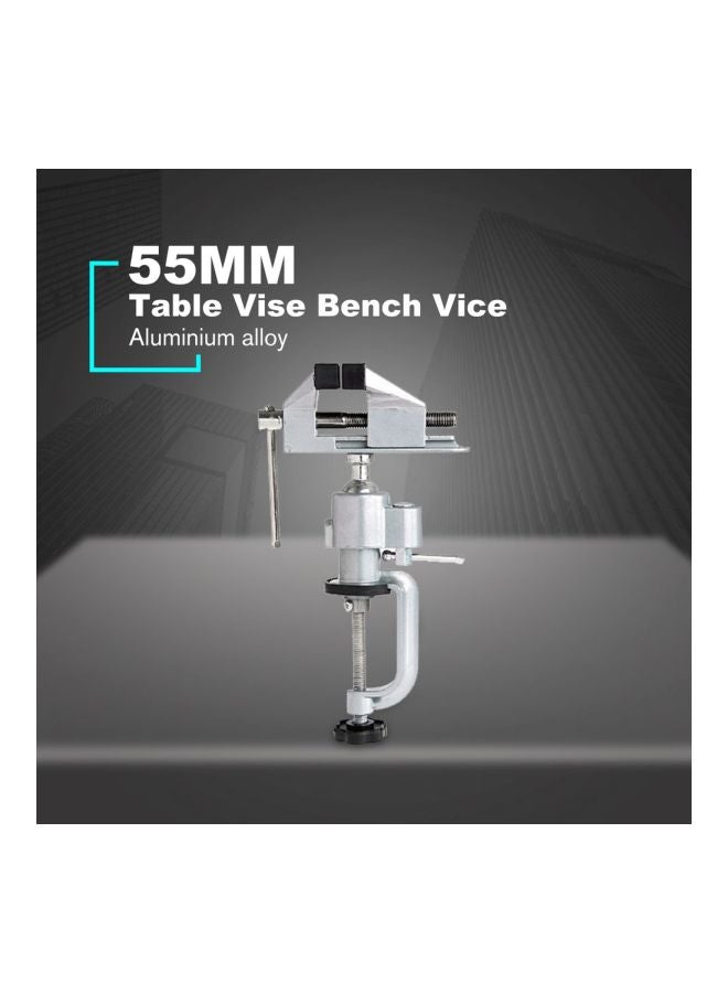 2-In-1 360 Degree Rotating Universal Vise Silver - Image 4