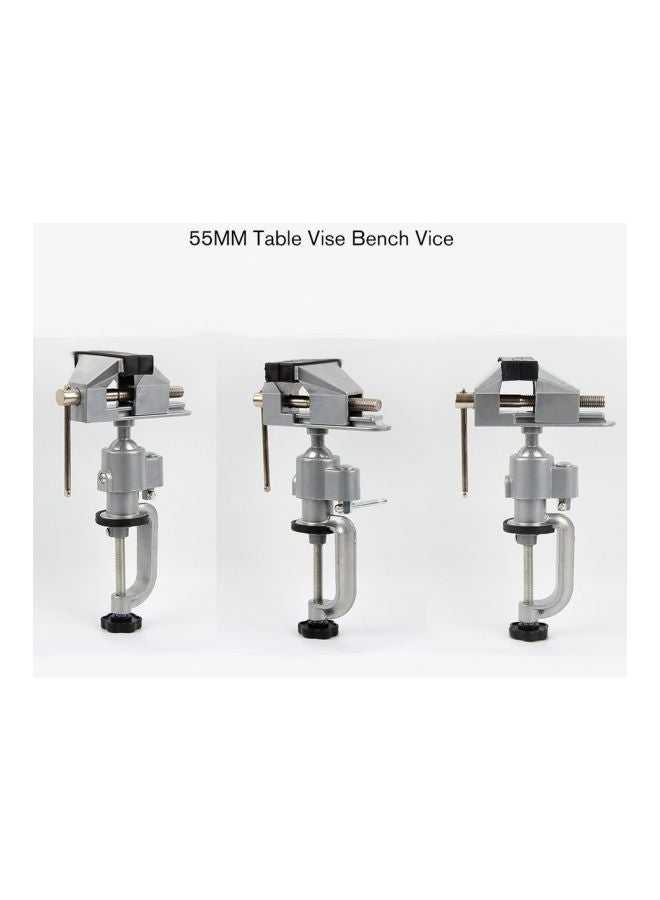 2-In-1 360 Degree Rotating Universal Vise Silver - Image 5