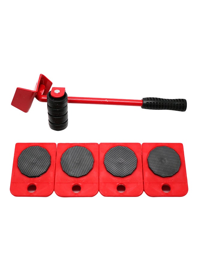 Pack Of 5 Of Easy Lift Furniture Moving Slider Set Red/Black 335x100x100mm  - Image 1