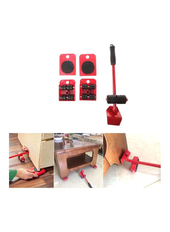 Pack Of 5 Of Easy Lift Furniture Moving Slider Set Red/Black 335x100x100mm  - Image 5