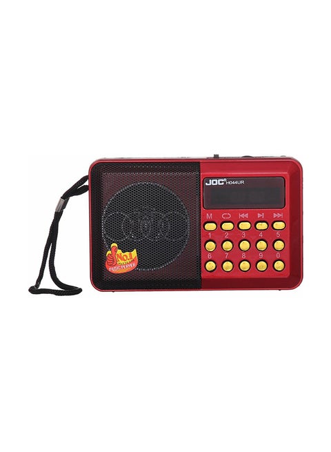 Portable Digital Radio With Mp3 Player H044U Red/Black