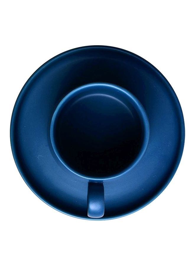 Ceramic Cup With Saucer Blue 11.5x7.3x7.6cm - Image 4