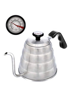 DROHOEY Drip Kettle With Thermometer Silver/Black/Red 1Liters 