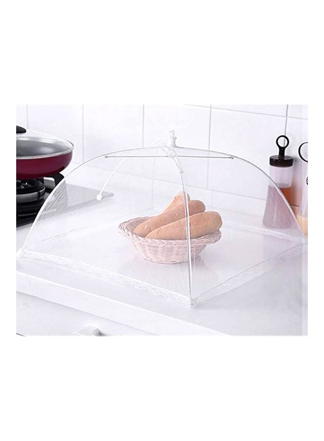 Square Foldable Mesh Food Cover White 12inch  - Image 3